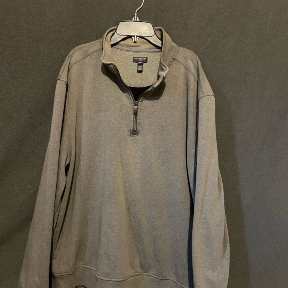 Van Heusen Men's Charcoal Zip-Up Sweater